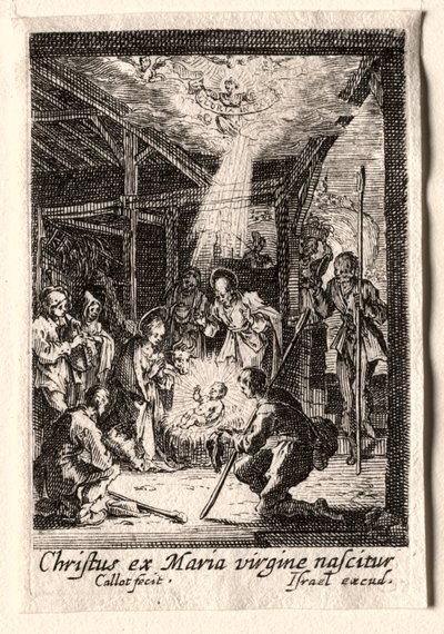 A Szűz élete: A születés. alkotó: Jacques Callot