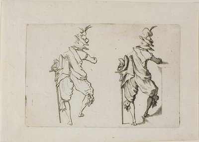 Az ember hátulról egy nagy karddal, A szeszélyekből alkotó: Jacques Callot