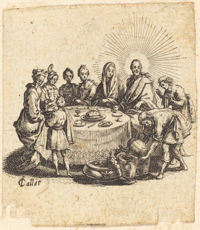 Házasság Kánában, 1618. alkotó: Jacques Callot