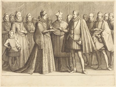 Ferdinando és Lotaringiai Krisztina házassága alkotó: Jacques Callot