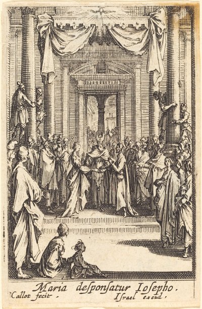 A Szűzanya házassága, 1630-ban vagy azután. alkotó: Jacques Callot