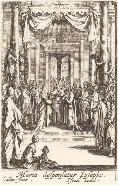 A Szűzanya házassága, 1630-ban vagy azután. alkotó: Jacques Callot