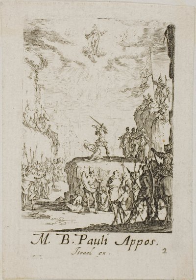 Szent Pál mártíromsága, második rész Az apostolok mártíromsága című könyvből alkotó: Jacques Callot