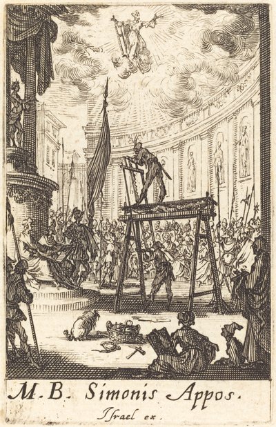 Szent Simon vértanúsága, c. 16341635. alkotó: Jacques Callot