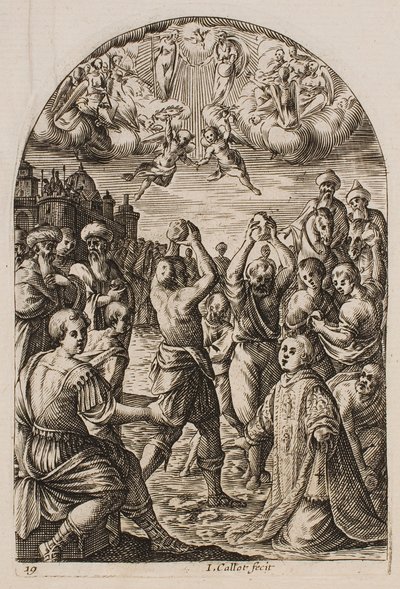Szent István vértanúsága, a „Római képek” sorozatból alkotó: Jacques Callot