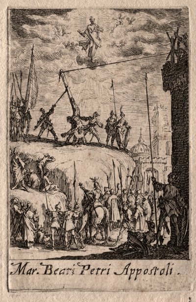 Az apostolok vértanúsága: Szent Péter. alkotó: Jacques Callot