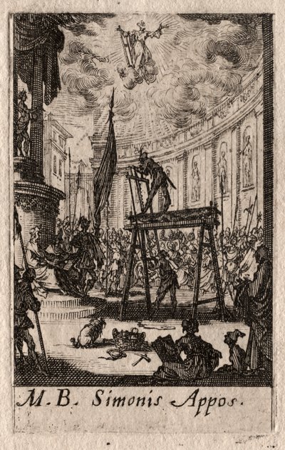 Az apostolok vértanúsága: Szent Simon alkotó: Jacques Callot