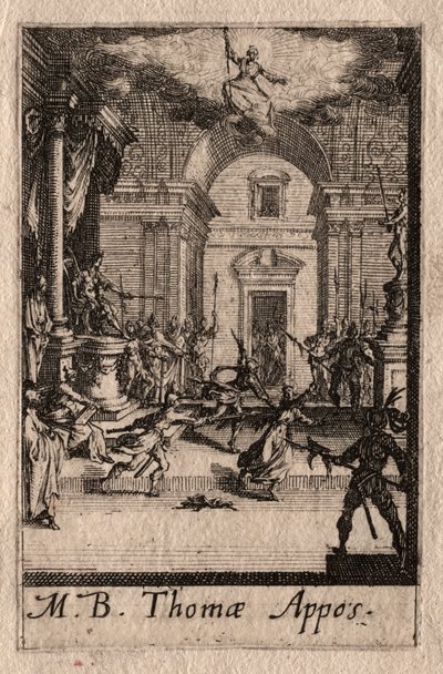 Az apostolok vértanúsága: Szent Tamás alkotó: Jacques Callot