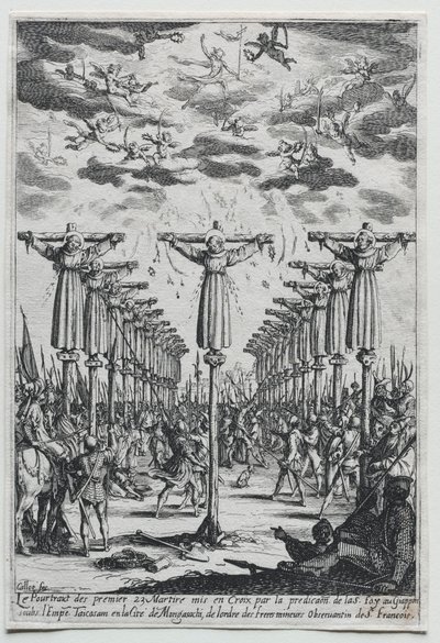 Japán mártírjai, 1600-as évek. alkotó: Jacques Callot
