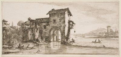 A malom a folyónál, a „Firenze tájai” sorozatból alkotó: Jacques Callot