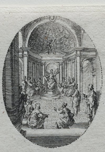 A szenvedés titkai: Krisztus vitázik az orvosokkal alkotó: Jacques Callot