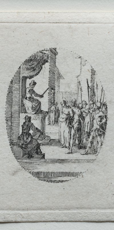 A szenvedés titkai: Krisztus Pilátus előtt. alkotó: Jacques Callot