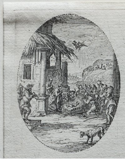 A szenvedély rejtelmei: A pásztorok imádása. alkotó: Jacques Callot