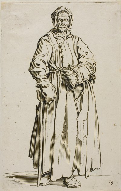A félszemű nő, a The Beggars tizenötös táblája alkotó: Jacques Callot