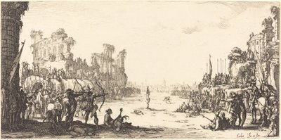 Nyilak megpróbáltatása (Szent Sebastian) alkotó: Jacques Callot