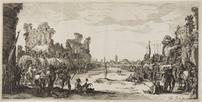 Nyílvesszős megpróbáltatás (Szent Sebestyén) alkotó: Jacques Callot