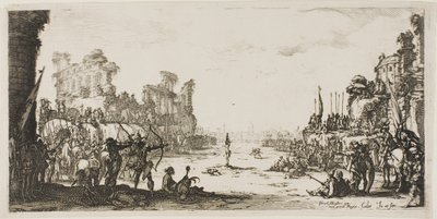 Nyílvesszős megpróbáltatás (Szent Sebestyén) alkotó: Jacques Callot