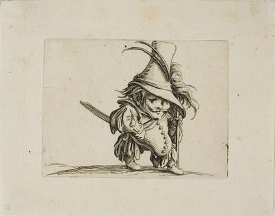 A pocakos férfi magas kalappal, Varie Figure Gobbitól alkotó: Jacques Callot