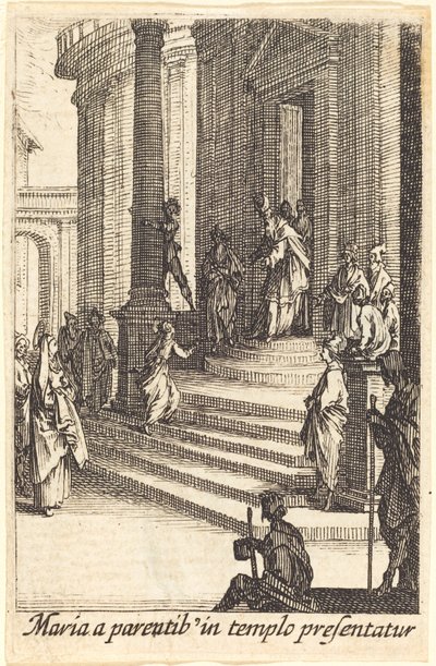 A Szűzanya bemutatása alkotó: Jacques Callot