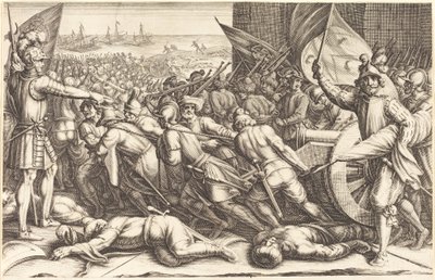 A csapatok újbóli bevonulása c. 1614. alkotó: Jacques Callot