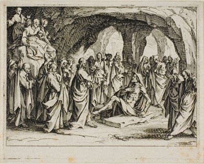Lázár feltámadása, az Újszövetségből alkotó: Jacques Callot