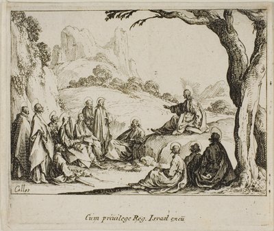 A hegyi beszéd, az Újszövetségből alkotó: Jacques Callot