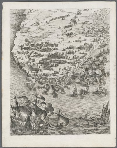 La Rochelle ostroma: 10. tábla, 1628-1630. alkotó: Jacques Callot