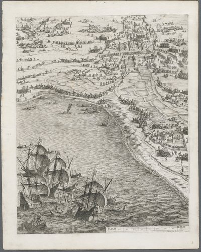 La Rochelle ostroma: 12. tábla, 1628-1630. alkotó: Jacques Callot