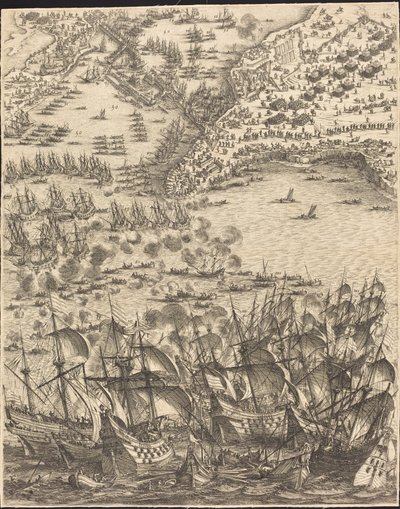 La Rochelle ostroma [16/11. tábla; a készlet tartalma: 1952.8.97-112] alkotó: Jacques Callot