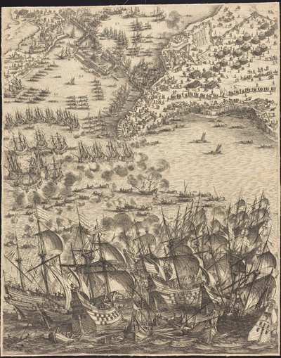 La Rochelle ostroma [11. lap a 16-ból; a sorozat 1952.8.97-112-ből áll] alkotó: Jacques Callot