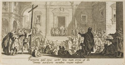 A kis kikötő a Firenzében tervezett különféle jelenetekből alkotó: Jacques Callot