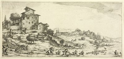A szarvasvadászat különféle Firenzében tervezett jelenetekből alkotó: Jacques Callot