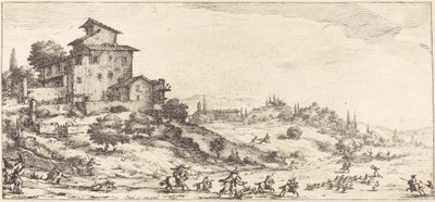 A szarvasvadászat, valószínűleg c. 1630. alkotó: Jacques Callot