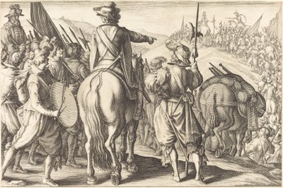 A csapatok márciusban, c. 1614. alkotó: Jacques Callot