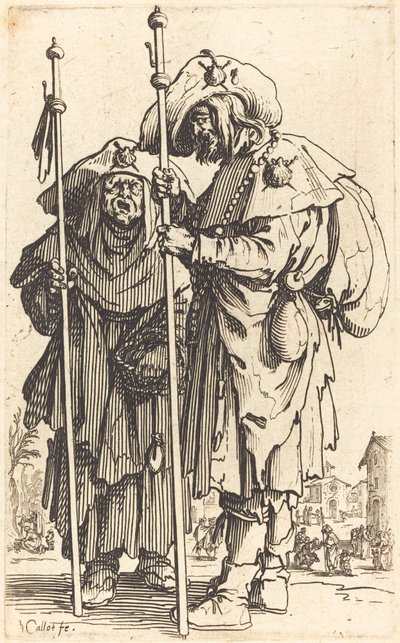 A két zarándok c. 1622. alkotó: Jacques Callot
