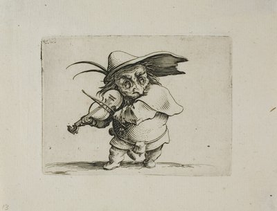 A hegedűs, Varie Figure Gobbitól alkotó: Jacques Callot