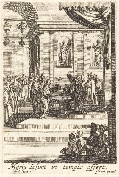 A Szűz bemutatja Jézust a templomban alkotó: Jacques Callot