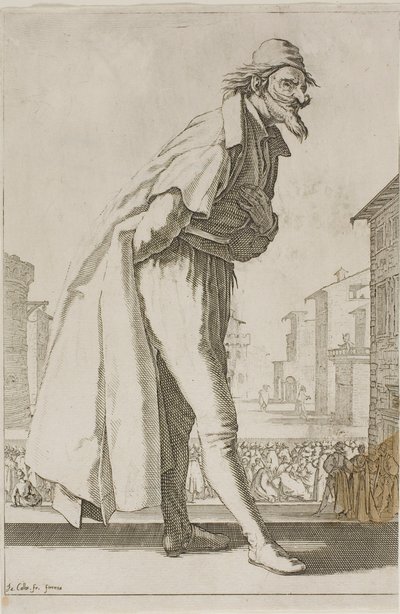A vízimalom, Firenzében tervezett különféle jelenetekből alkotó: Jacques Callot