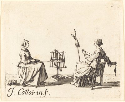 A tekercs és a fonó c. 1623. alkotó: Jacques Callot