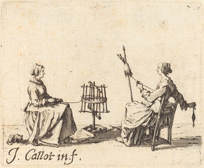 A tekercs és a fonó c. 1623. alkotó: Jacques Callot