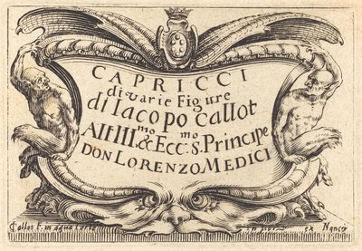 A Capricci címlapja alkotó: Jacques Callot