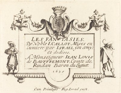 A "Fantáziák" címlapja alkotó: Jacques Callot