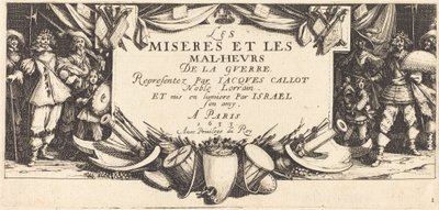 "A háború nagy nyomorúságai" címlapja alkotó: Jacques Callot