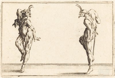 Két Pantaloon táncol alkotó: Jacques Callot