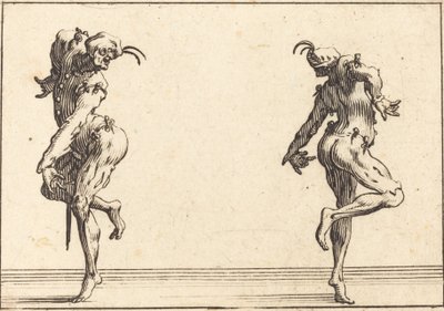 Két Pantaloon táncol alkotó: Jacques Callot