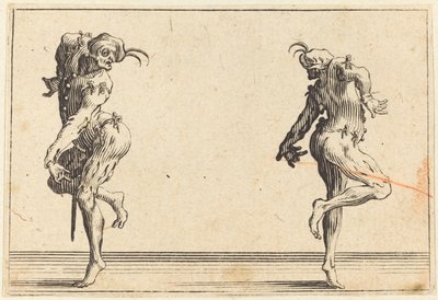 Két Pantaloon táncol alkotó: Jacques Callot