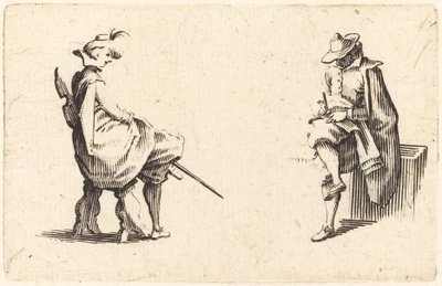 Két ülő alak alkotó: Jacques Callot