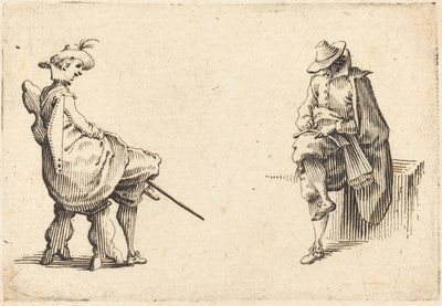 Két ülő alak alkotó: Jacques Callot