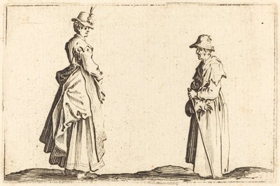 Két nő profilban, c. 1622. alkotó: Jacques Callot