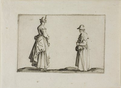 Két nő profilban, a Capricesből alkotó: Jacques Callot
